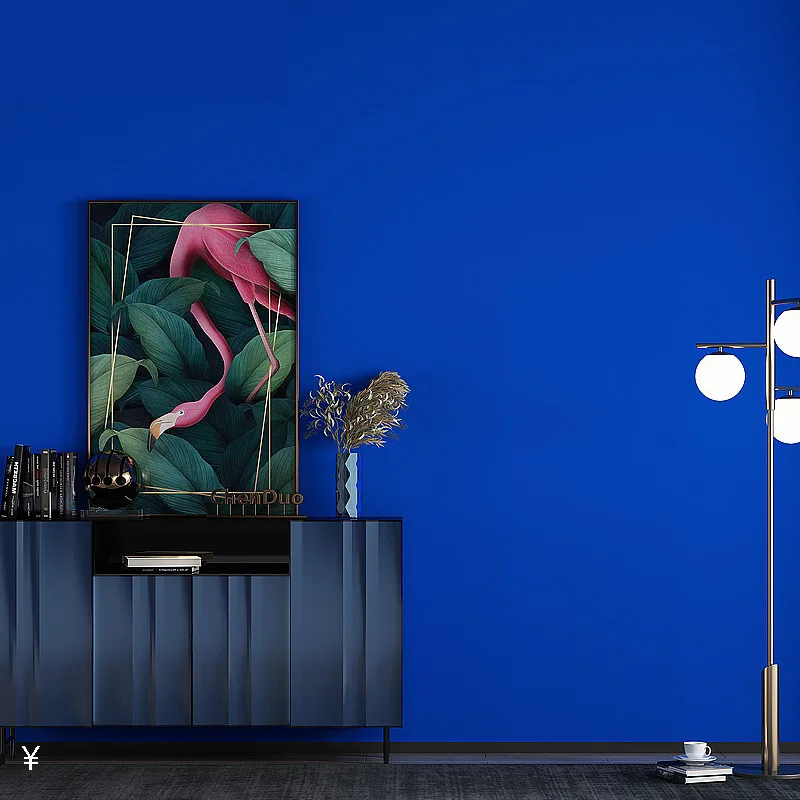 Modern Solid Color Klein Blue Wall Papers Home Decor Living Room Bedroom Decoration Salon for Walls Papel Mural Contact Paper |