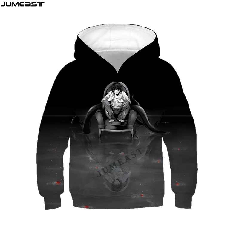 

Jumeast Men Women 3D Children Sweatshirt Anime Death Note Spring Autumn Coat Long Sleeve Kids Cap Hoody Sport Pullover Hoodies
