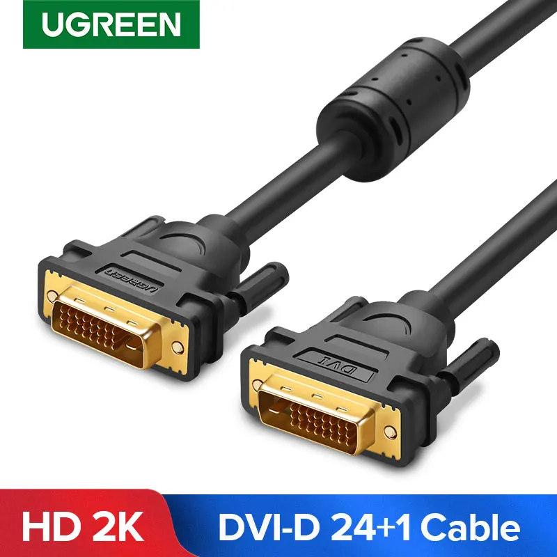 Кабель Ugreen DVI стандарта штекер видеокабель 2K D 24 + 1 С двумя звеньями адаптер м 2 5 10 15