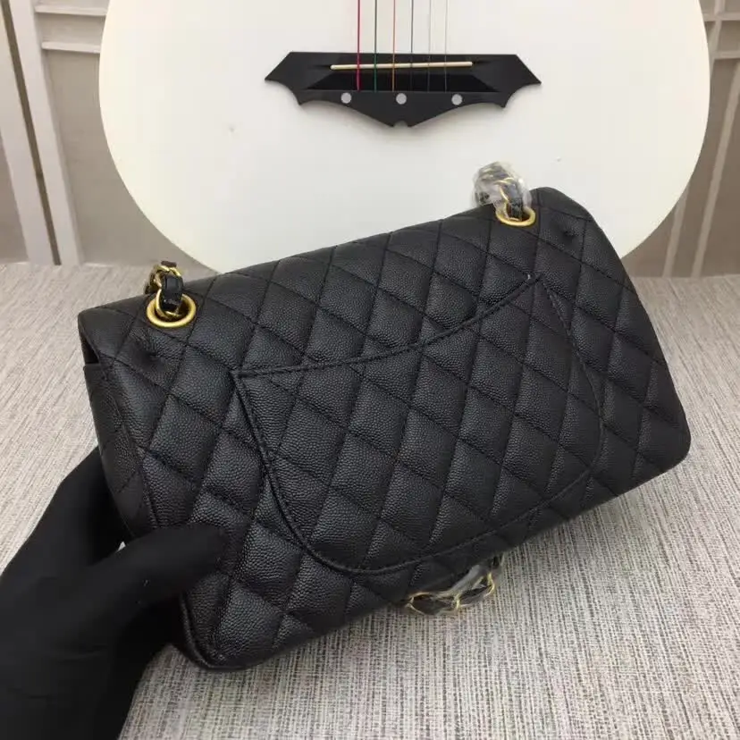 

luxury handbags women bags designer classicl flap chain bag 25cm Caviar leather Jumbo Original quality Free delivery