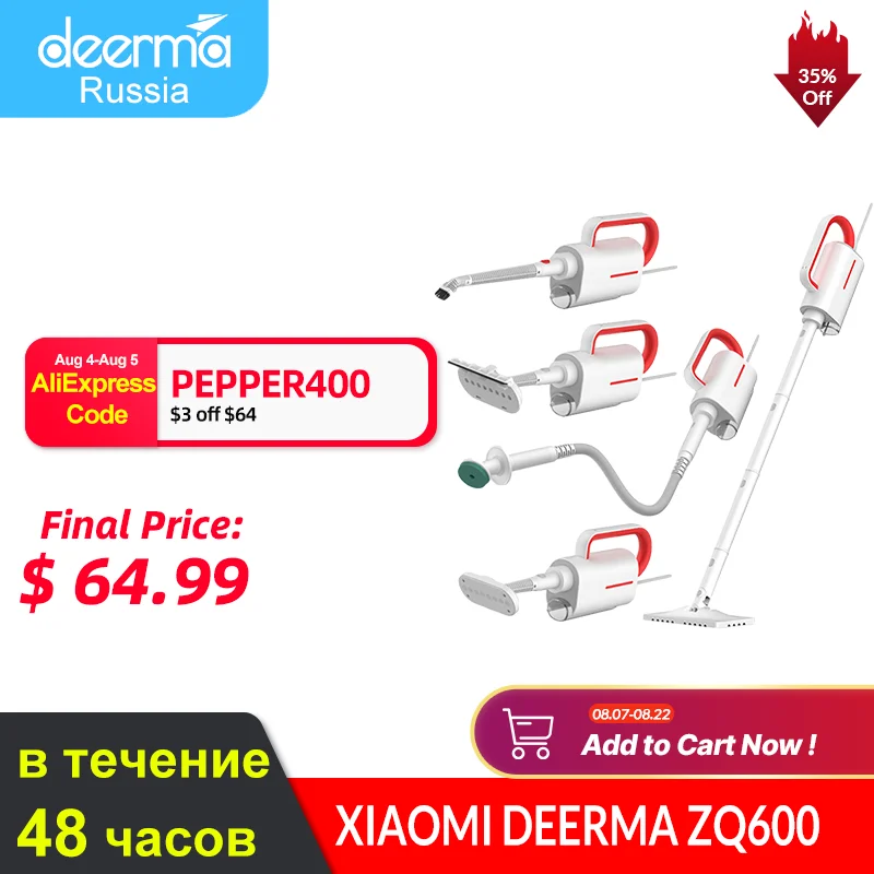 

Xiaomi Deerma Steam Mopping ZQ600 ZQ610 Vacuum cleaner Mop Electric Hand Held Steam Mop for Floor Cleaning Free Sets
