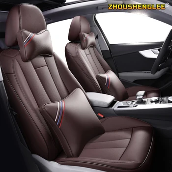 

ZHOUSHENGLEE custom real leather car seat cover for Fiat linea grande punto palio albea uno 500 freemont auto accessories car s