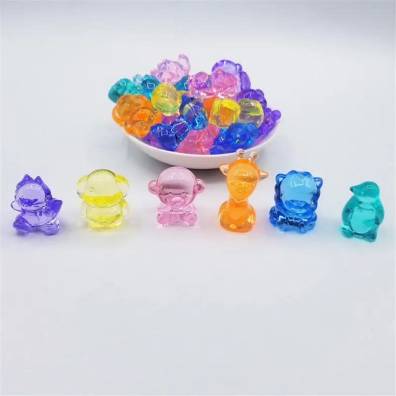 10 Pieces Colorful acrylic Animal Game piece For Board Games Children amusement park decoration