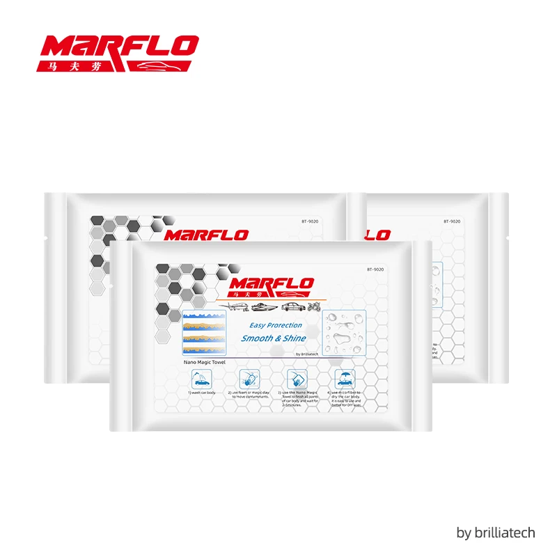 Marflo Nano Coating Ceramic Paint Crystal Magic Towel For Car Surface Cleaning Washer BT-9020 car ceramic coating