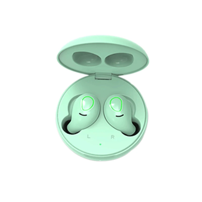 GREEN Macaron конфеты цвет S9-TWS Bluetooth гарнитура HIFI стерео Bluetooth наушники V5.0 Поддержка беспроводной зарядки - Цвет: GREEN