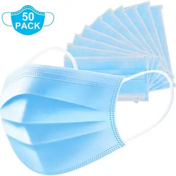 

3-layer mask Face Non Woven Disposable Anti-Dust Meltblown cloth Masks Earloop Face Masks