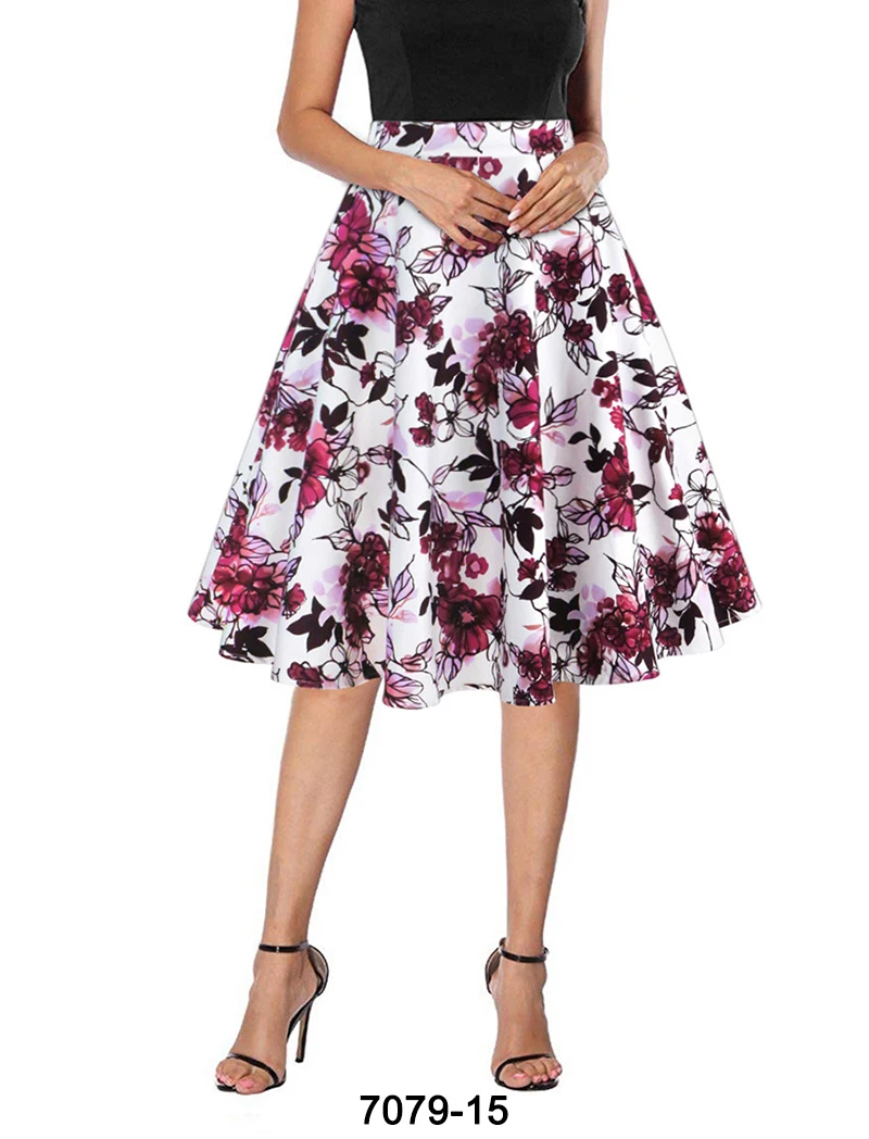 Летняя юбка 2019 Новая европейская Американская Мода с высокой талией с принтом дикий слово юбка femme короткая юбка женская одежда