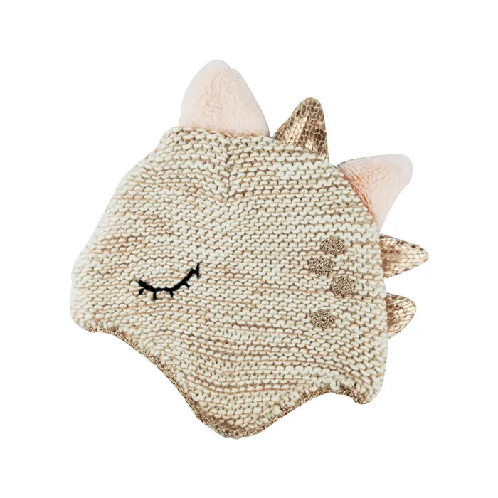 Scsech New Dinosaur Baby Outerwear Kids Warm Plush Autumn And Winter Children Baby Boy Girl Knitted Wool Hat Earmuffs Hat HAC01 (2)