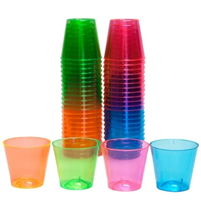 7 OZ Or 12 OZ Colorful Heavy Duty Assorted Neon Disposable Plastic