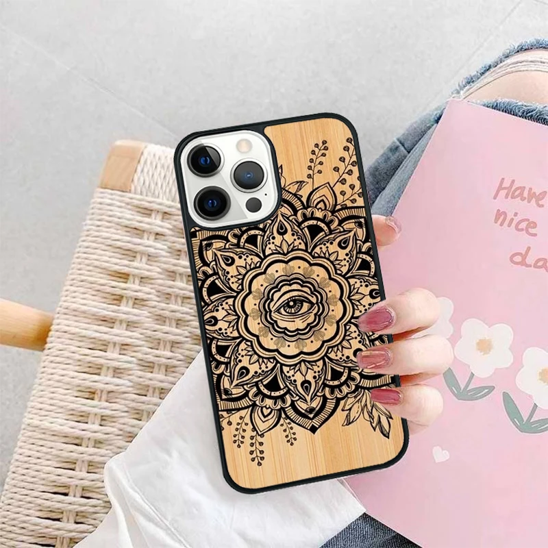 Funda de con Mandala para iPhone 5, 6, 6S, 7, 8 Plus, XR, XS Max, Apple 13, 11, 12, Mini Pro Max|Fundas antigolpes teléfono| - AliExpress