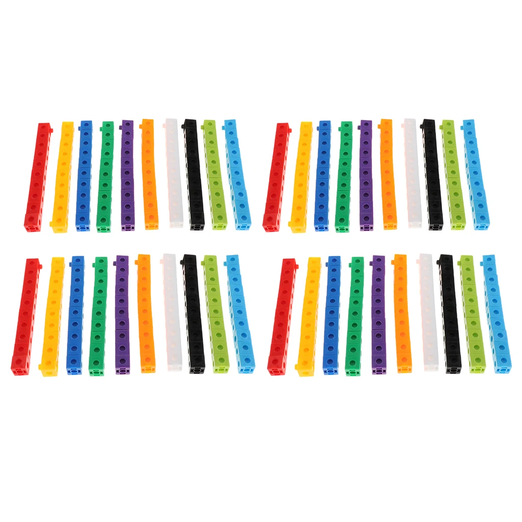 400xEarly Education Multilink Counting Cubes Snap Blocks Manipulative Math
