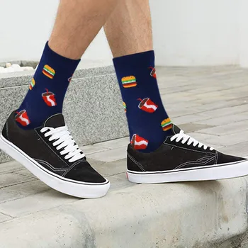 

Spring Autumn Unisex Cute Doodle Sock Unisex Dress Cool Colorful Fancy Novelty Casual Combed Cotton 10PC