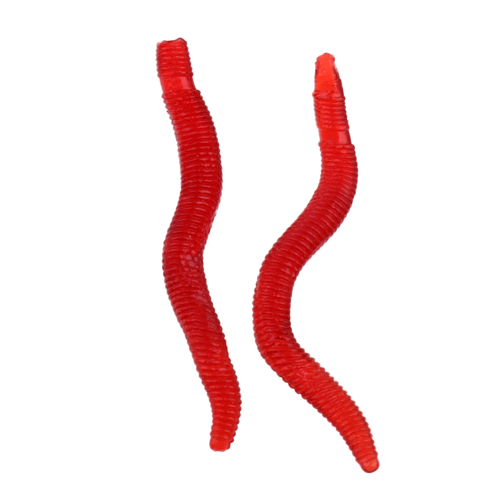 150Pcs Silicone Artificial Soft Fishing Baits Sea Earthworm Lures Clamworm Trout Lure White can Glow in the Dark