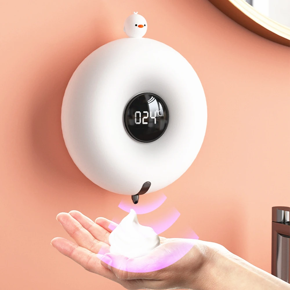 Automatic Liquid Soap Dispenser Wall-mounted Handwashing Device Touchless Induction Foaming with Smart Sensor for Bathroom Hotel