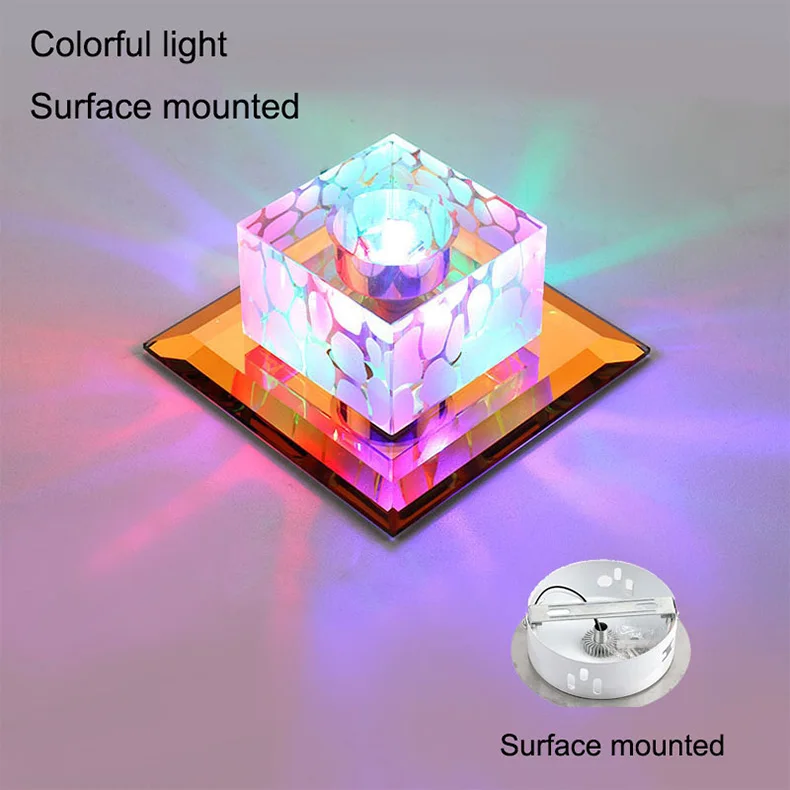 Crystal Led Ceiling Lights Modern Plafonnier Led Ceiling Lamp 3W Bedroom Living Room Lights Plafondlamp Aisle Corridor Porch AC