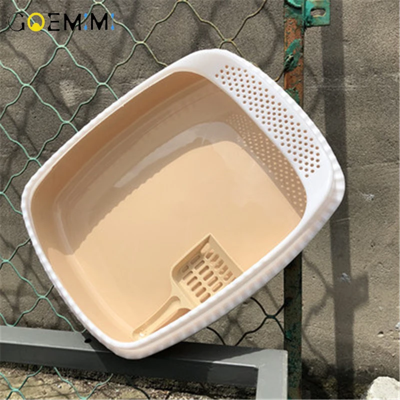 Semi-enclosed Toilet Bedpan Cat Top Quality Pet Cat Toilet Detachable High Fence Self Cleaning Cat Litter Box