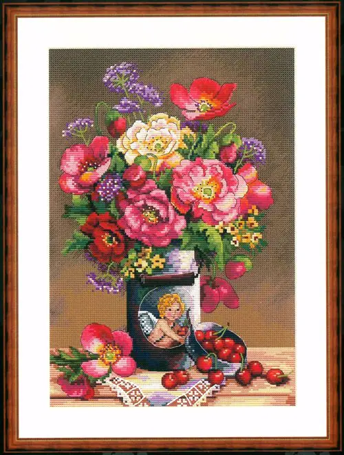 

tt Gold Collection Counted Cross Stitch Kit Cross stitch RS cotton with cross stitch Merejka K-91
