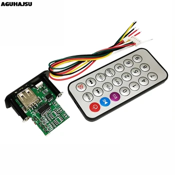 

Mini 5V MP3 Decoder Board 3W*2 Decoding Module MP3 WAV U disk TF Card USB Amplifier Speaker Audio Board With Remote Control Wire