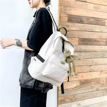 

Simple Solid Backpack Tourist Male Female 2020 School Women For Girl Hiking Laptop Bag Vintage Travel Camping Boy Teenagers