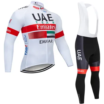 

2020 UAE team autumn long sleeve Training Jersey unisex cycling clothing bicycle long set winter outdoor bike mtb kleding heren