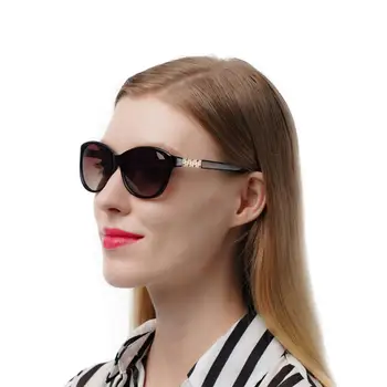 

Lady Women UV400 Polarized Rhinestone Rich Designer Sunglasses Butterfly shape Black Wine Demi 6601R