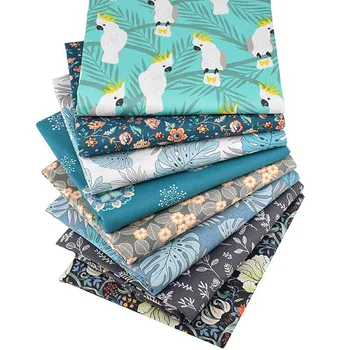 

8PCS Mixed Color Printed Pattern Cotton Fabric DIY Crafts Sewing Supplies For Clothing Home Textiles Decoration Materials