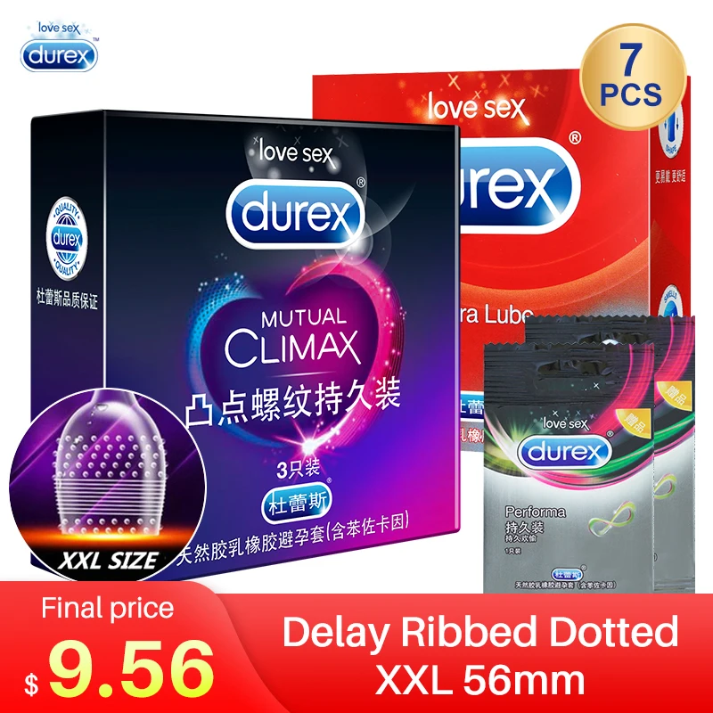 Презервативы Durex Пенис Дилдо Вибратор Секс пунктирной линии G Spot XXL 56 мм из