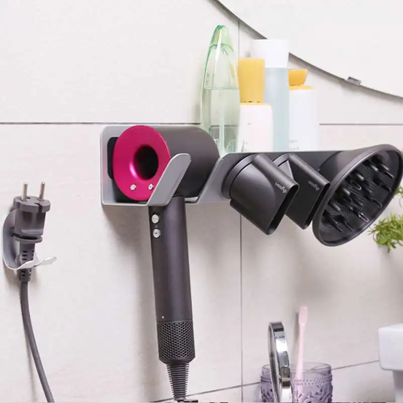 ABSS-для Dyson сверхзвуковой фен настенный держатель, алюминиевый сплав вешалка кронштейн для Dyson фен, диффузор и две насадки
