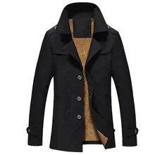 Осенняя и зимняя мужская одежда стиль плюс вельветовый плащ английский приталенный деловой Повседневный Тренч пальто для среднего возраста Coa