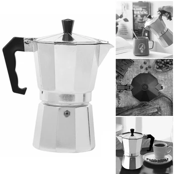 

Coffee Maker Durable Moka Cafeteira Italian Espresso Maker Coffee Moka Pot Stove Top Octagonal Aluminum Coffee Pot @LS