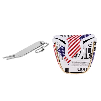 

Waterproof Golf Mallet Head Cover Center Putter Headguard & Putting Green Repair Fork Divot Tool