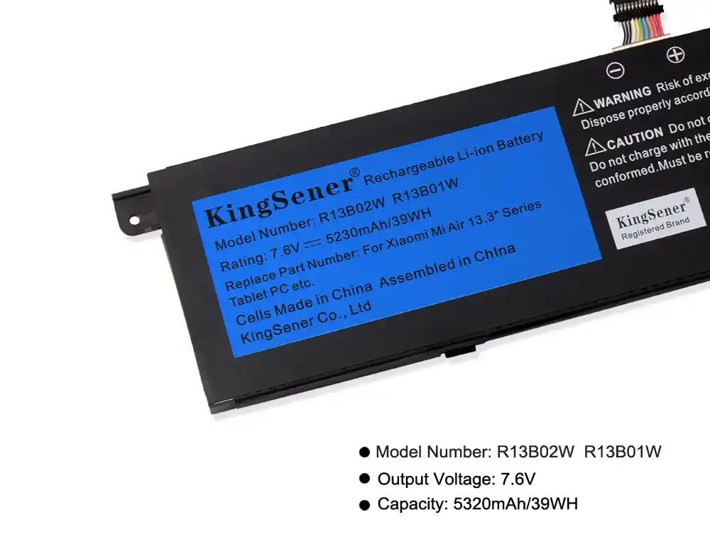 Kingsener 7 6v 5230mah New R13b01w R13b02w Laptop Battery For Xiaomi Mi Air 13 3 Series Tablet Pc 39wh Laptop Batteries Aliexpress