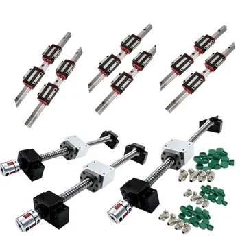 

6 set HGR20 linear guide rail ballscrew kit SFU1605/SFU1610 400/700/1000+ HGH20CA / HGW20CC+BK/BK12+Nut housing+Coupler cnc part