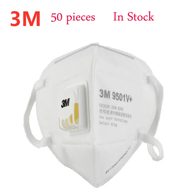 

In Stock 50Pcs N95 Face Mask respirator 3M anti Dust Mask 3M Respiratory Valve Protective ffp3 ffp2 Dust Mask mascherina ffp3