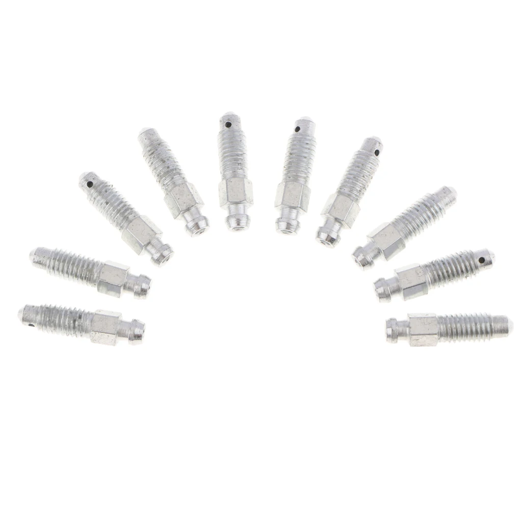 10x M8*1.25 Motor Car Brake Bleeder Caliper Bleed Screws Kit