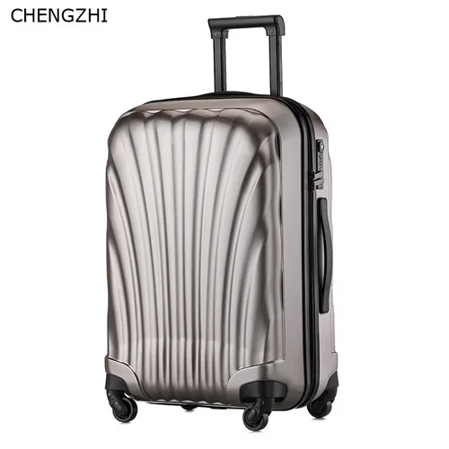 CHENGZHI 2" 22" 2" 26 дюймов PC shell чемодан на колесиках для мужчин бизнес чемодан на колесиках spinner Для женщин Дорожные сумки с колесиками - Цвет: dark gray
