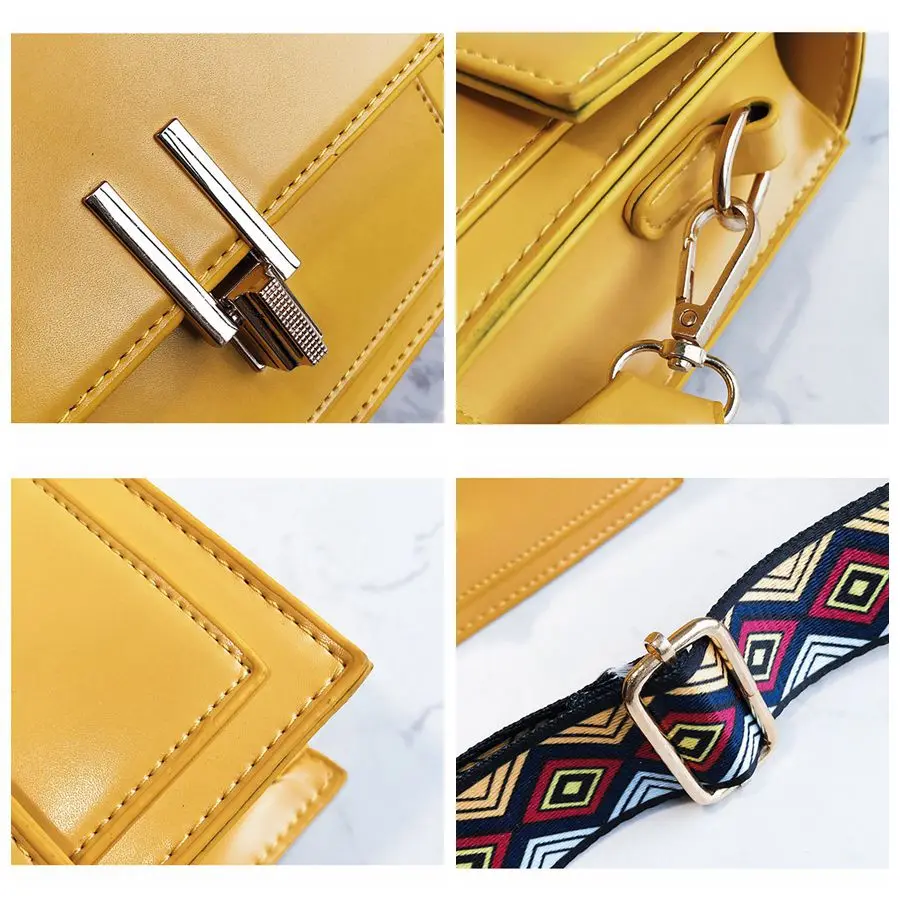 Женские сумки мессенджеры с ремнем и принтом повседневные однотонные Сумки из