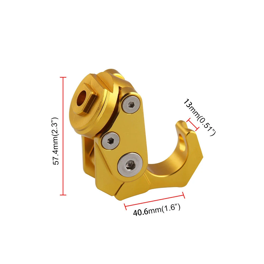 Аксессуары для мотоциклов CNC алюминиевый утолщенный складной крючок для шлема багажный крючок для одежды