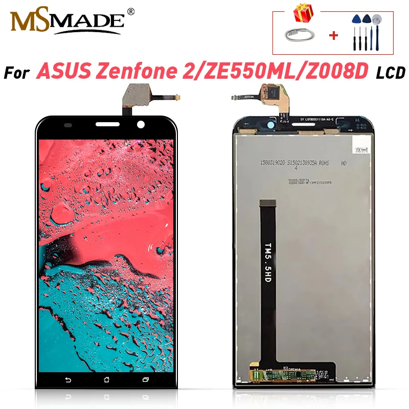 

Original For ASUS Zenfone 2 ZE550ML Z008D LCD Touch Screen Digitizer For ASUS ZE550ML Z008D Lcd With Frame 5.5