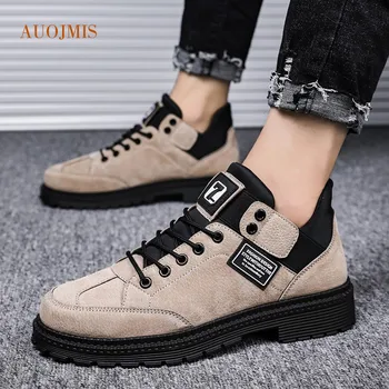 

2019 autumn Korean version of the catwalk shoes male Martin boots students handsome outdoor low to help four seasons men's shoes