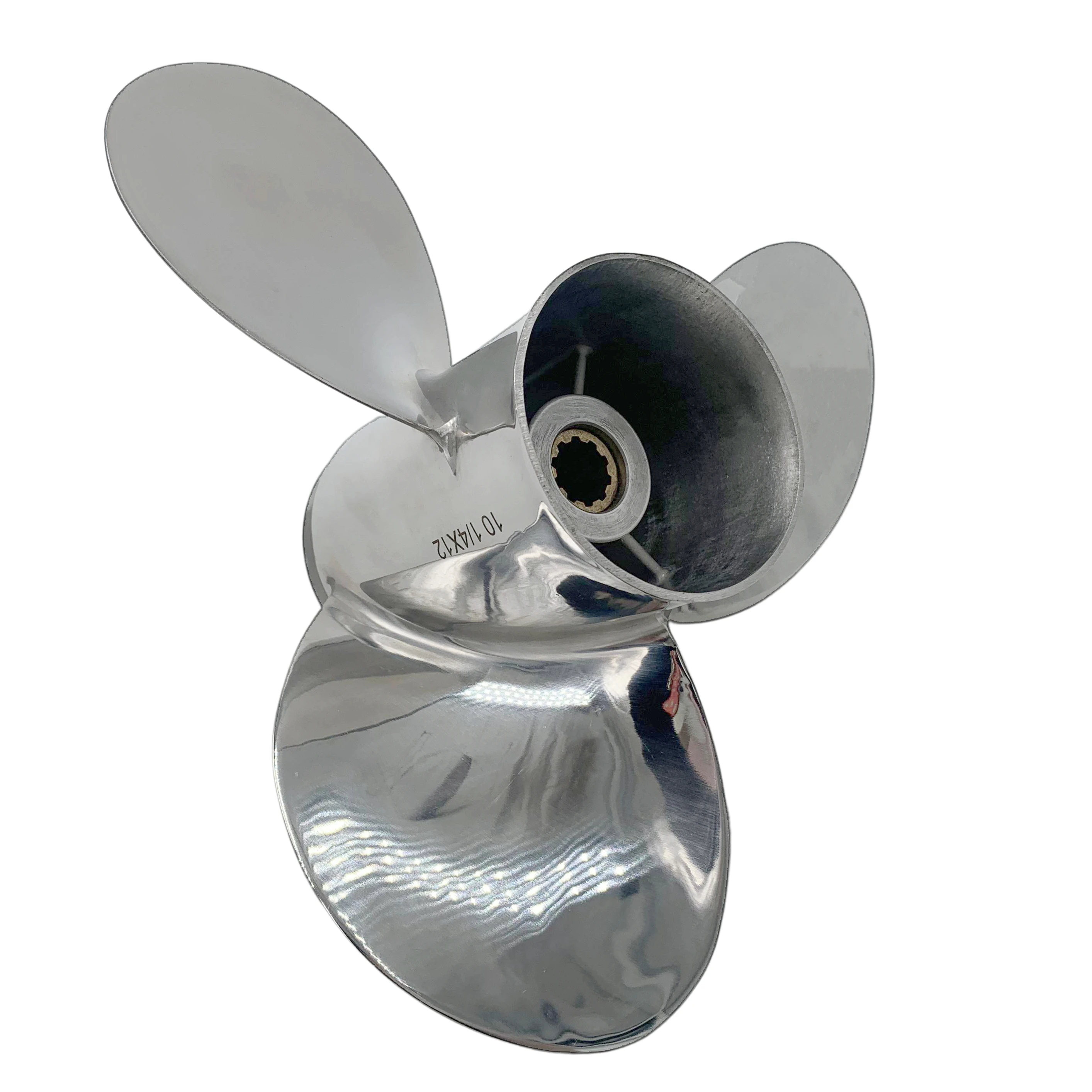 Propeller 10 1/4x12 for Suzuki DF25-30 4 Stroke 3 Blades Stainless Steel Prop SS 10 Tooth RH OEM NO: 99105-00600-12P 10.25x12