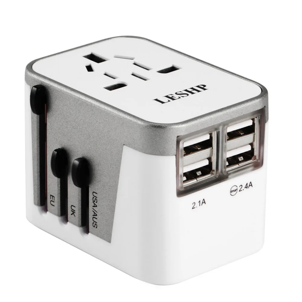 110-250 В, 3AC, 4 порта, USB, универсальное зарядное устройство для путешествий, настенное зарядное устройство для путешествий, адаптер, портативное зарядное устройство для смартфонов, США, ЕС, Великобритании