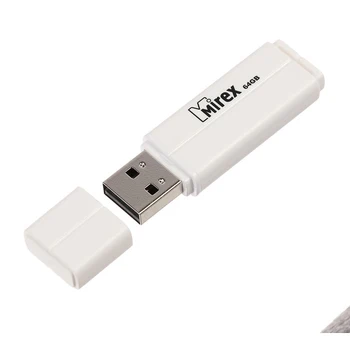 

Flash drive Mirex LINE WHITE, 64 GB, USB2.0, read up to 25 Mb / s, write up to 15 Mb / s, white 4245669