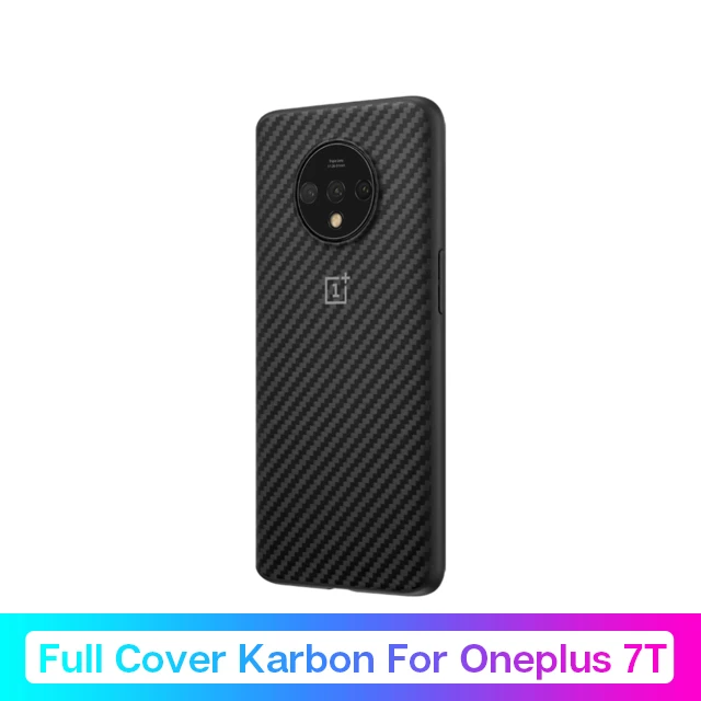 7T Full Cover Karbon Чехол для OnePlus Bamper для OnePlus 7T 7T Pro 7 standard stone/Silicon/Karbon, настоящий защитный чехол, чехол для задней панели - Цвет: 7T Full Cover Karbon