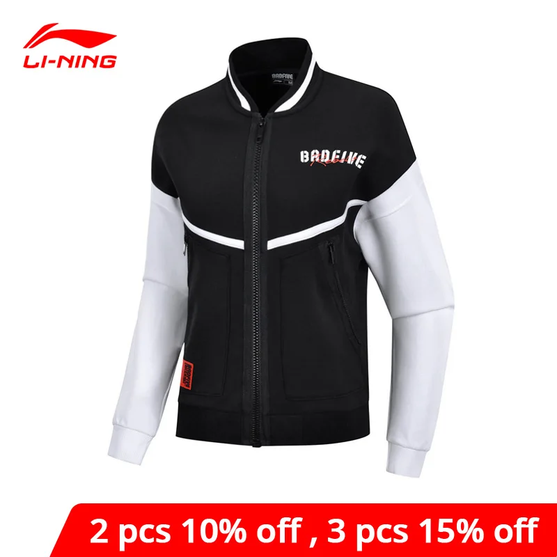 Женский баскетбольный свитер Li-Ning из 66% хлопка и 34% полиэстера спортивные куртки