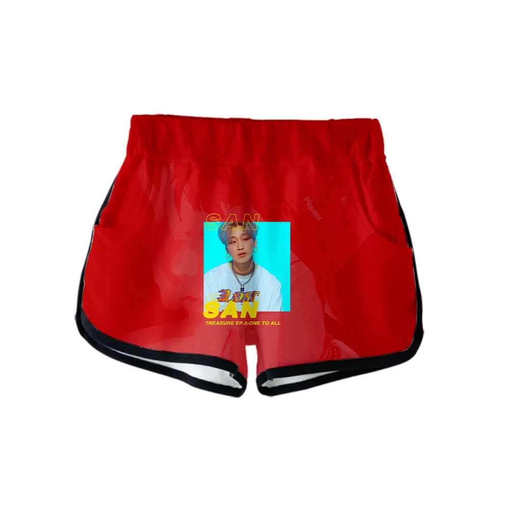 ATEEZ 3D модные повседневные шорты Популярные шорты с эластичной резинкой на талии женские хлопковые 3D эксклюзивные хип хоп горячие летние шорты s-xl