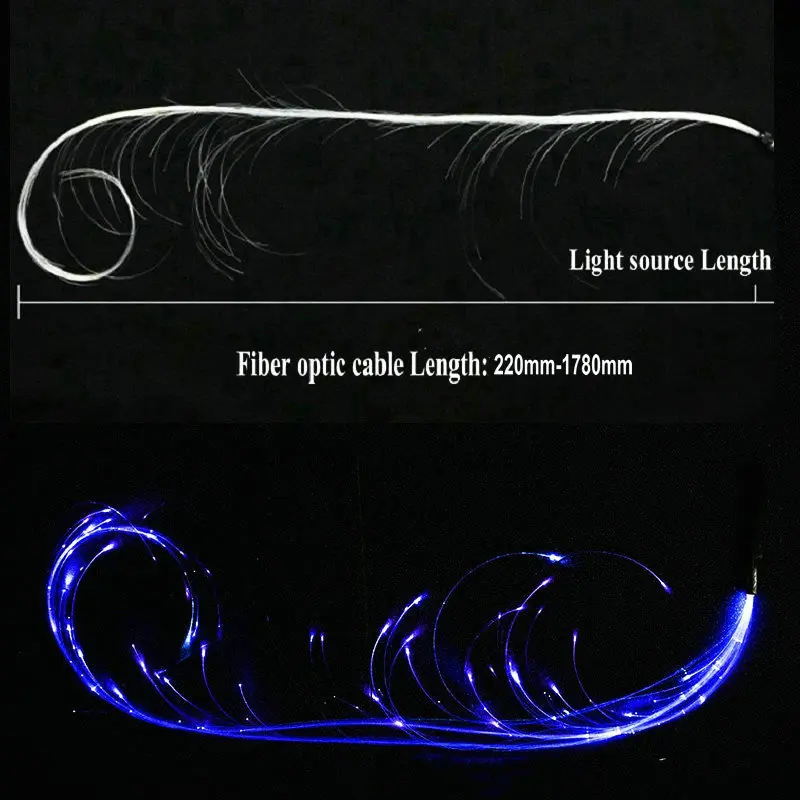 Fruste a fibra ottica a LED spazio di danza frusta Flash corda