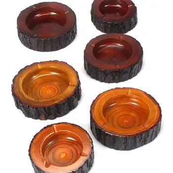 

Unique Retro Ashtray Wood Ashtray Portable Household Smoking Accessories For Bar