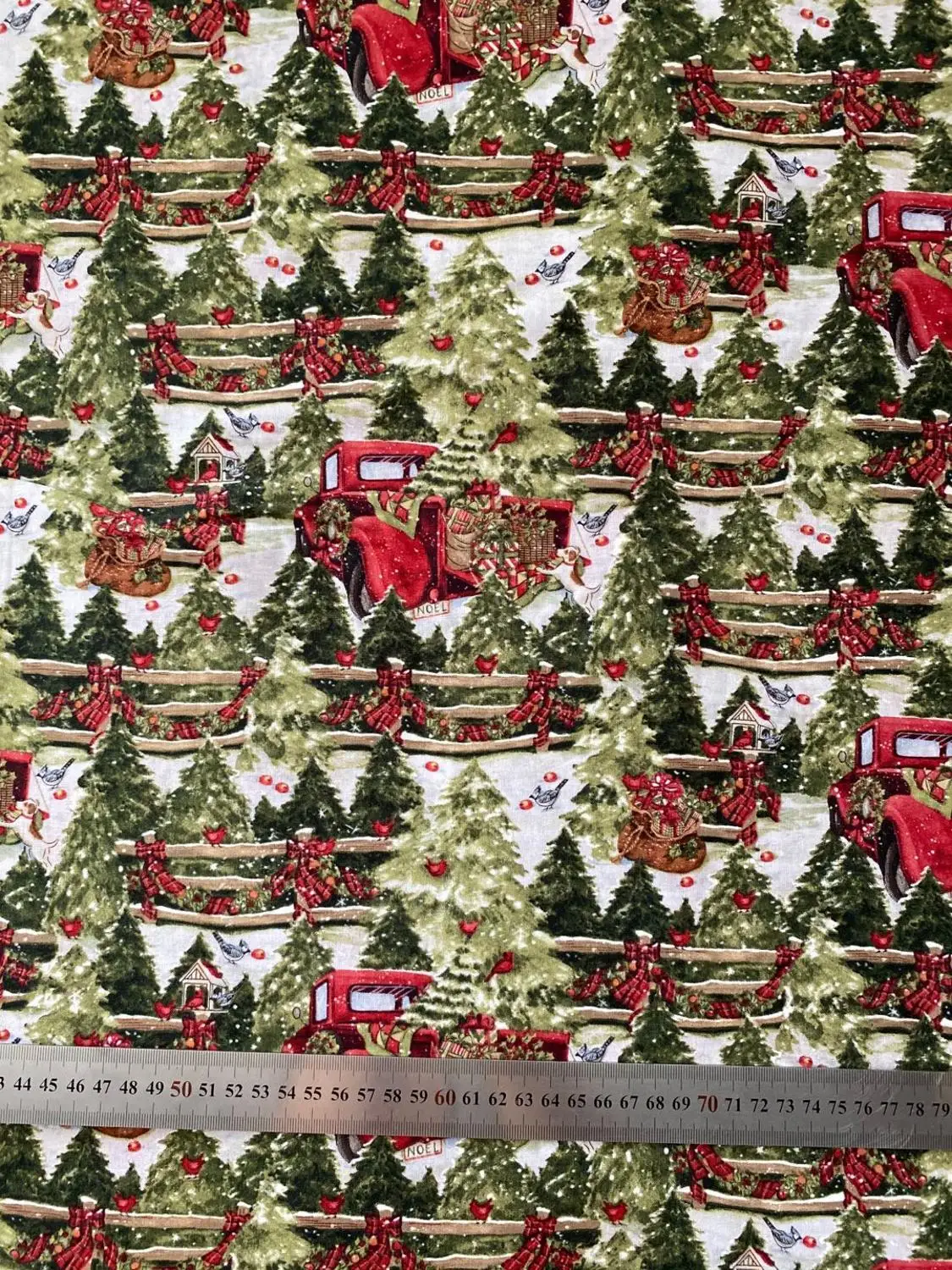 50x110cm Christmas tree Cotton Fabric Printed fat Quarter 100Cotton