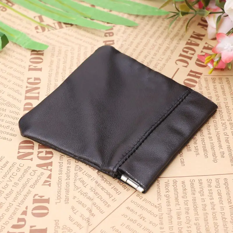 Genuine Leather Coin Pouch Snap Top Purse Strong Metal Spring Closure Small Change Bag coin purse change bag